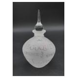 Frosted Glass Perfume Bottle with Stopper