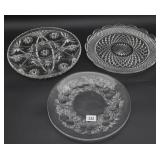 Three Decorative Glass Plates