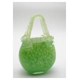 Art Glass Handbag Vase