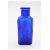 Cobalt Blue Glass Bottle Black Dye