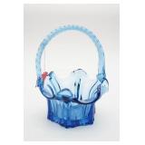 Fenton Vulcan Cobalt Blue Basket