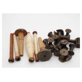 Vintage Wooden and Metal Spools