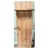 Vintage Wooden Door With Shelf and Hooks