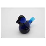 Blue Glass Bird Figurine