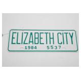 1984 Elizabeth City Town Tag