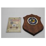 Historical Coin Set & Blue Tail Flies Plaque