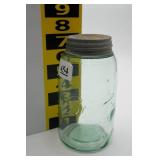 Green Ball Glass Jar With Zinc Lid