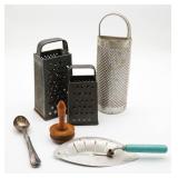 Vintage Kitchen Utensil Lot With Graters