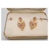 Black Hills Gold Leaf Earrings by Landstrom