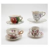 Four Vintage Tea Cup and Saucer Sets
