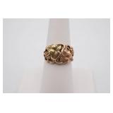 Black Hills Gold Ring With Leaf Design 10KT
