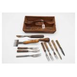 Vintage Wooden Cutlery Tray