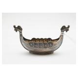 Sterling Silver Viking Ship Salt Cellar