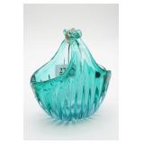 Alfredo Barbini Hand Blown Venetian Basket