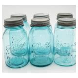Antique Blue Ball Mason Jars