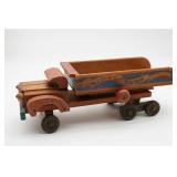 Vintage Wooden Hi-Way Dump Toy Truck