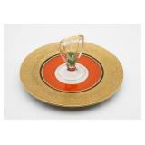 Vintage Glass Tidbit Tray