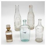 Five Vintage Bottles
