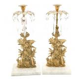 Victorian Figural Girandole Candlesticks