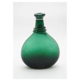 Antique Saddle Flask Green Bottle