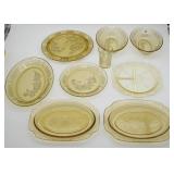 Yellow Depression Glass Lot