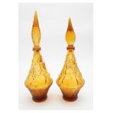 Vintage Empoli Italy Fruit Basket Decanters