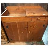 Wooden Dry Sink with Storage
