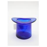 Cobalt Blue Glass Top Hat