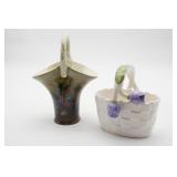 Two Decorative Ceramic Baskets