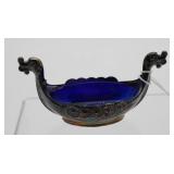 Sterling Silver Viking Ship Salt Cellar