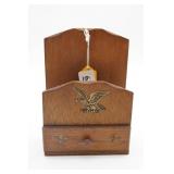Wood Letter Holder w/Eagle Design