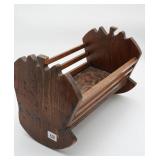 Vintage Wooden Doll Cradle