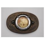 Vintage Belt Buckle With Half Dollar Coin