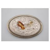 Oval Silver Belt Buckle by The Brave Buckle Co.
