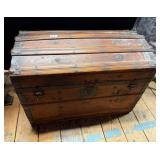 Antique Wooden Dome-Top Trunk