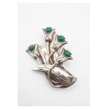 Mexican Taxaco Sterling Silver Lily Pin