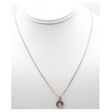 Sterling Silver Sand Dollar Pendant on Box Chain