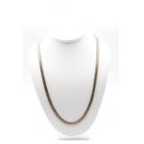 Bergere Silver Tone Herringbone Necklace