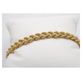 14kt Yellow Gold Double Twisted Rope Bracelet