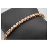 14kt Yellow Gold CZ Tennis Bracelet