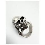Stainless Steel Skull Ring Sz 8.5