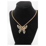Gerry's Gold Tone Butterfly Pendant & Chain
