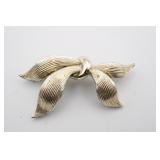 STAR Gold Tone Leaf Brooch