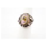 Sterling Silver Ring w/Abalone Shell Style Ring