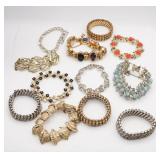Rhinestone Bracelet Craft Lot - missing stones