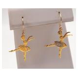 Ballerina Dangle Earrings with (14kt posts only)