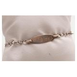 Sterling Silver ID Bracelet Engraved 'Melina'