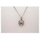 Sterling Silver 20 in Chain with Claddagh Charm