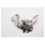 Taxco Mexican Bird Brooch Sterling Silver w/