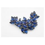 Marquise Rhinestone Blue Brooch